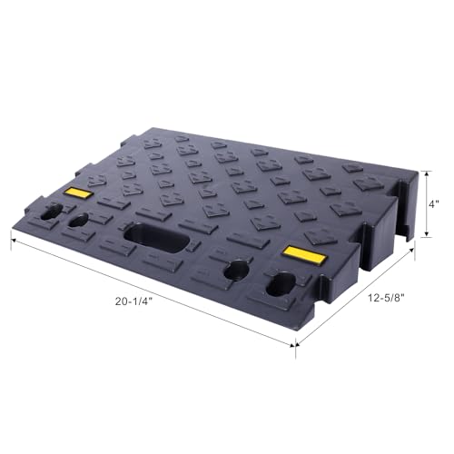 Rampa portátil automotriz para bordillo de 4 pulgadas, pesada, de plástico para umbrales, capacidad de carga 6600 lbs miniatura 2