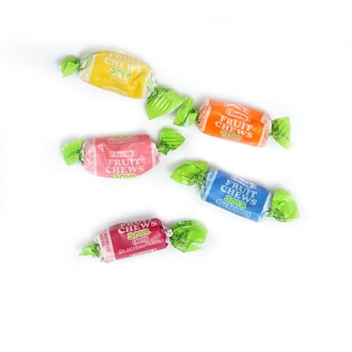 Sour Tootsie Fruit Chews, 1lb Bulk Bag (Approx. 70 Pieces), Mini Chewy Sour Candy, Individually Wrapped Bulk Candy, Sour Candy, The Hampton Popcorn & Candy Company