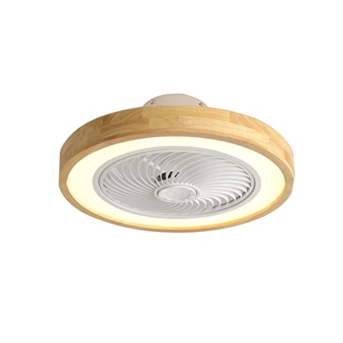 Fan lights 60W LED Deckenventilator mit Beleuchtung,Moderne Ultradünne Runde Dimmbar Ventilator Deckenlampe mit Fernbedienung,3 Windgeschwindigkeiten,19.68in Cover