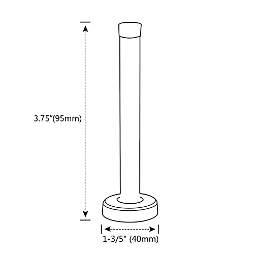 Door Stop, 4 Inch Long Door Stopper Wall Mounted, Stainless Steel, Brushed Nickel Doorstops Baby Proof Door Stops Bumper Tips, Silver #TOP3