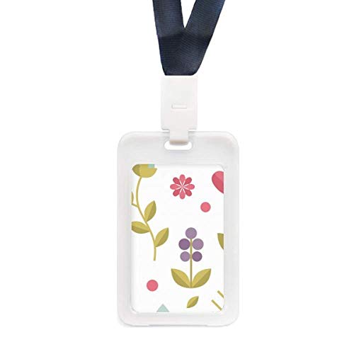 Pochette transparent ID pour sac à main avec motif peinture fleur