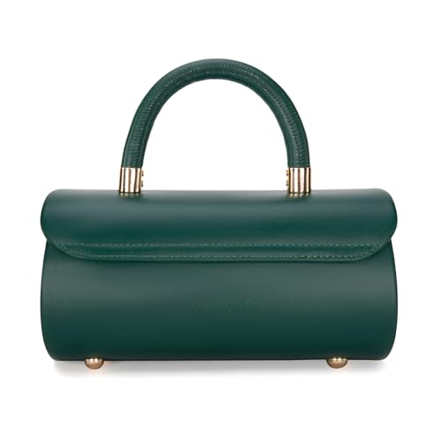 Milan Chiva Small Purses for Women Designer Mini Top Handle Purse Cute Handbags Barrel Shape Purse - Image 6