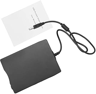 Moligh doll USB Floppy Drive 3.5inch USB External Floppy Disk Drive Portable 1.44 MB FDD USB Drive Plug and for PC Windows98SE Windows XP Vista Black