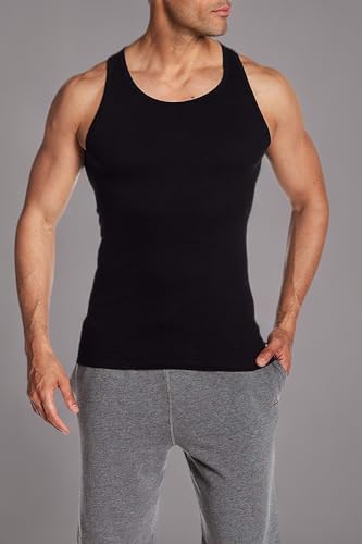 Calvin Klein Men's 3-Pack Cotton Classic Rib Tank, Black, Large4
