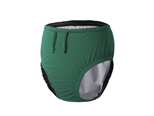 Image of Youth /Big Kids Special Needs Swim Diapers Reusable Swimwear for Incontinence Cloth Diaper Covers Waterproof,Leakproof(Green,3-4T)