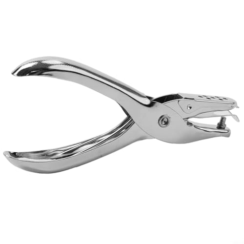 Eawfgtuw for Metal Single Hole Puncher Tool, Handheld Paper Punching Plier for ID Cards, Scrapbooking, Card Making, Office Documents, 3mm/6mm Hole Sizes, Long Lasting Metal(Hole Diameter 3mm)