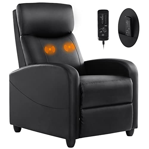 Recliner Chair for Living Room, PU Leather Massage Recliner Chair