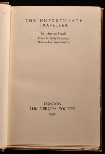 The unfortunate traveller. B0006DHGT4 Book Cover