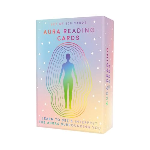 Gift Republic 100 Aura Cards Learn to See & Read Auras | Fun Activities & Energy Reading Tips for Beginners | Discover the Meaning of Auras & Strengthen Your Intuition | Spiritual Gift Idea