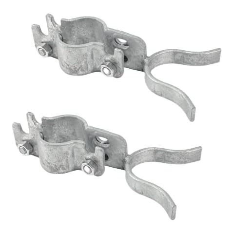 1-3/8"-1-3/8" Pressed Steel Chain Link Fence Post Hinge 2-Pack, Fence Frame Hinge Pipe Gate Hinge in Zinc Plated (Nut/Bolt Including Door Hinge) Cover