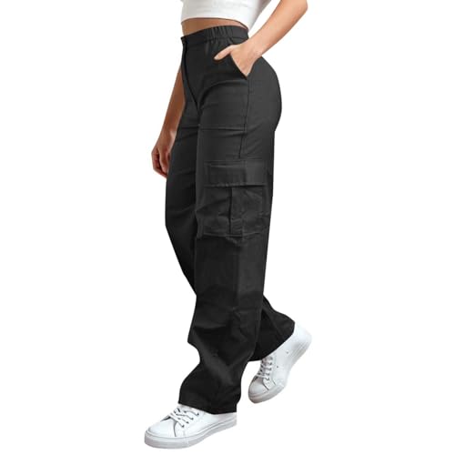 MaMiDay Baggy Cargo Pants for Women High Waisted Open Leg Pants...