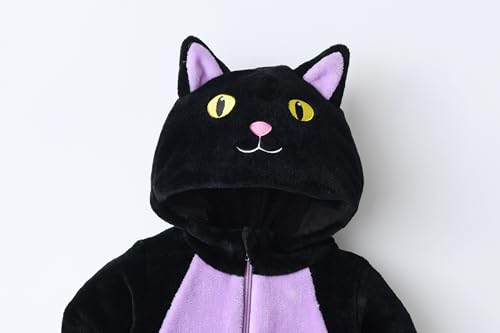 Disfraz de gato negro para bebé niño y niña miniatura 5