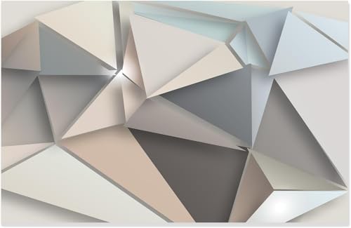 Papier peint géométrique 3D moderne polygone 150x105 cm pour salon - 4