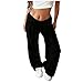 Women's Wide Leg Sweatpants High Elastic Waisted Baggy Lounge Fall Fashion Pant Athletic Winter Solid Color Clothes XS-L