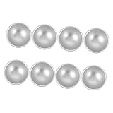 EXHUMKY 8 Stück Kuchenform Metallformen Kuchen Kugelform Antihaft-Backwerkzeug Halbkugelpfanne Kuppelbackform halbrunde Aluminiumformen Muffinform Aluminiumlegierung Silver