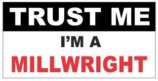 Amazon.com: Slap-Art 3 - Trust me I'm a Millwright Funny Hard hat ...