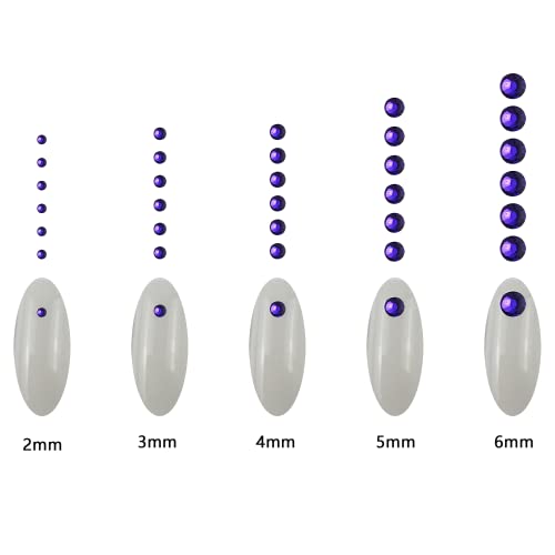 Twinkling 3610 Pieces 5 Sizes Flatback Rhinestones,Flatback Gems For Nail Art,Nail Gems,Crystal Rhinestones For Crafts,Craft Diamonds Rhinestone With Tweezers And Picking Pen (Purple) #TOP1