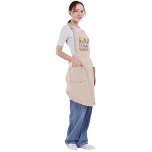Fairys gift funny cooking aprons for women with pockets embroidered cute apron baking apron queen of the kitchen apron womens apron christmas cooking gifts for women baker mom wife girlfriend  urban country home decor