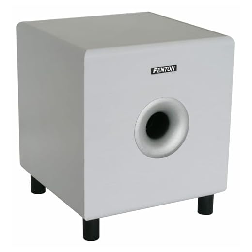 Fenton SHFS08W - Subwoofer aktiv Heimkino - 8 Zoll - 200 Watt Sub Woofer mit integriertem Verstärker - Bass Box - Perfekt zum Aufrüsten Ihres HiFi Heimkinosystems, TV-Soundanlage - Weiß
