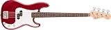 Fender Squier Debut Series Precision Chitarra Basso, Chitarra per Principianti, con garanzia di 2 anni, Raso Rosso Dakota