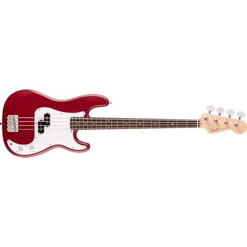 Fender Squier Debut Series Precision Bass Guitar, Beginner Guitar, with 2-Year Warranty, Includes Free Lessons, Dakota Red with Matte Finish