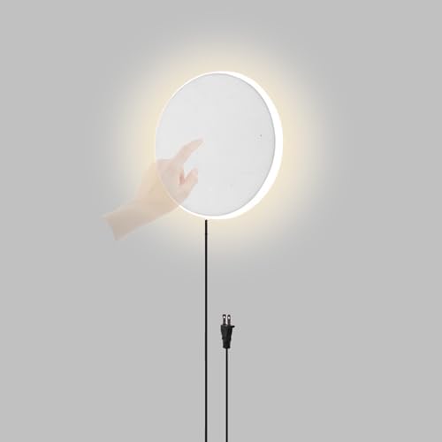 Lámpara de pared redonda LED con tres temperaturas de luz blanca y control táctil