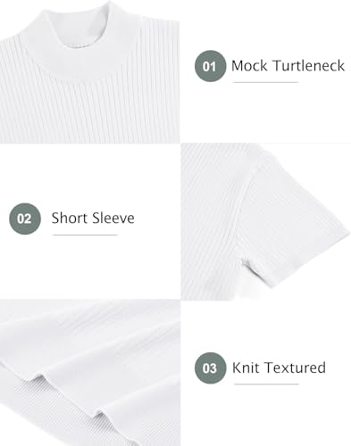 Image of DENIMHOLIC Mens Cotton High Neck T Shirt for Men Half Sleeve Turtleneck Tshirt Cotton Highneck Turtle Neck for Men Mock Neck for Man