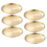 Assiettes : leur couleur dorée leur confère un charme vintage. préparez de délicieux plats et présentez-les sur l'assiette pour de superbes photos. idéales pour un pique- ou une fête en plein air