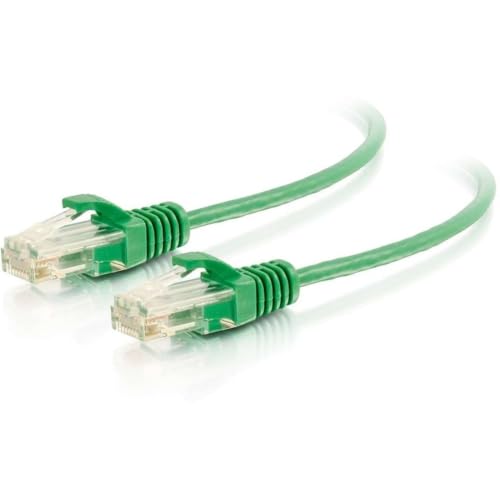 C2G/Cables to Go 01164 Cat6 Snagless Unshielded (UTP) Slim Ethernet Network Patch Cable, Green (10 Feet)