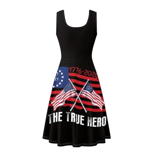 Image of Women Stylish Tank Dresses Sleeveless Round Neck Midi Casual Dress with Pocket for Summer