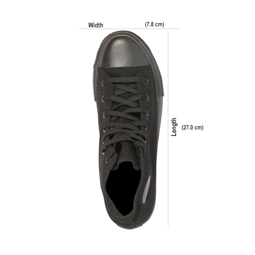 Image of MOZAFIA Men's High-Top Canvas Sneakers - Stylish, Comfortable Lace-Up Casual Shoes, Durable Fashion Streetwear Kicks.