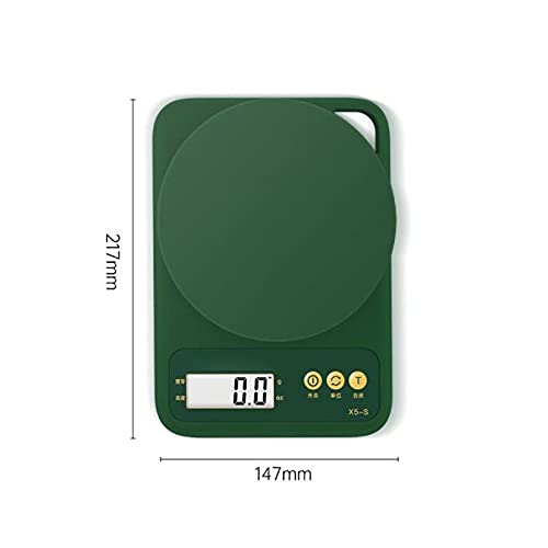 Digital Kitchen Scales Multifunction Scale Measures,Suitable for Kitchen,Color: Green,Size: 13cm*10cm,1 Pcs