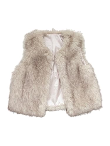 SweatyRocks Women's Fuzzy Faux Fur Vests Teddy Coats Open Front Sleeveless Waistcoat Outerwear