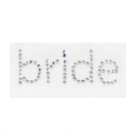 Darice VL888 Bride Rhinestone Studded Iron-On T-Shirt Transfer, 2-1/4 by 3/4-Inch