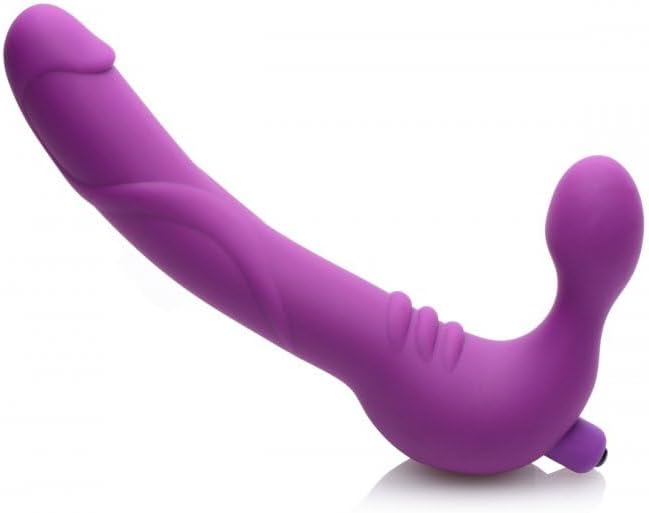 Royal Revolver Vibrating Strapless Strap- on Dildo - Purple