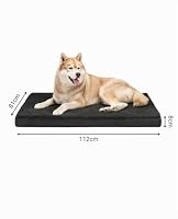 lionto Orthopädisches Hundebett mit Memory-Schaum, 112 x 81 x 8 cm, Schwarz – Ansicht 5