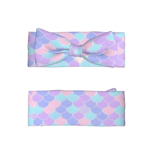 Mermaid tattoo Baby Bow Headband. Comfortable baby headband, suitable for daily wear and photo props.2