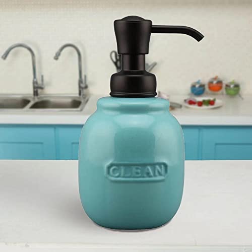 Christmas Soap Dispenser Christmas Bathroom Decorative Lotion Soap Dispenser with Pump Head Kitchen Blue Soap Dispenser