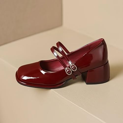 Stunner Women's Chunky Low Block Heel Dress Shoes Mary Janes Heels for Women Comfortable Closed Toe Work Pumps2