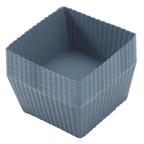 Bnf® 12Pcs Silicone Baking Cup Mini Egg Tart Pans Cake Molds for Holiday Desserts Square Blue|Home & Garden|Home & Garden|Home & Garden|12 Cake Baking Cups