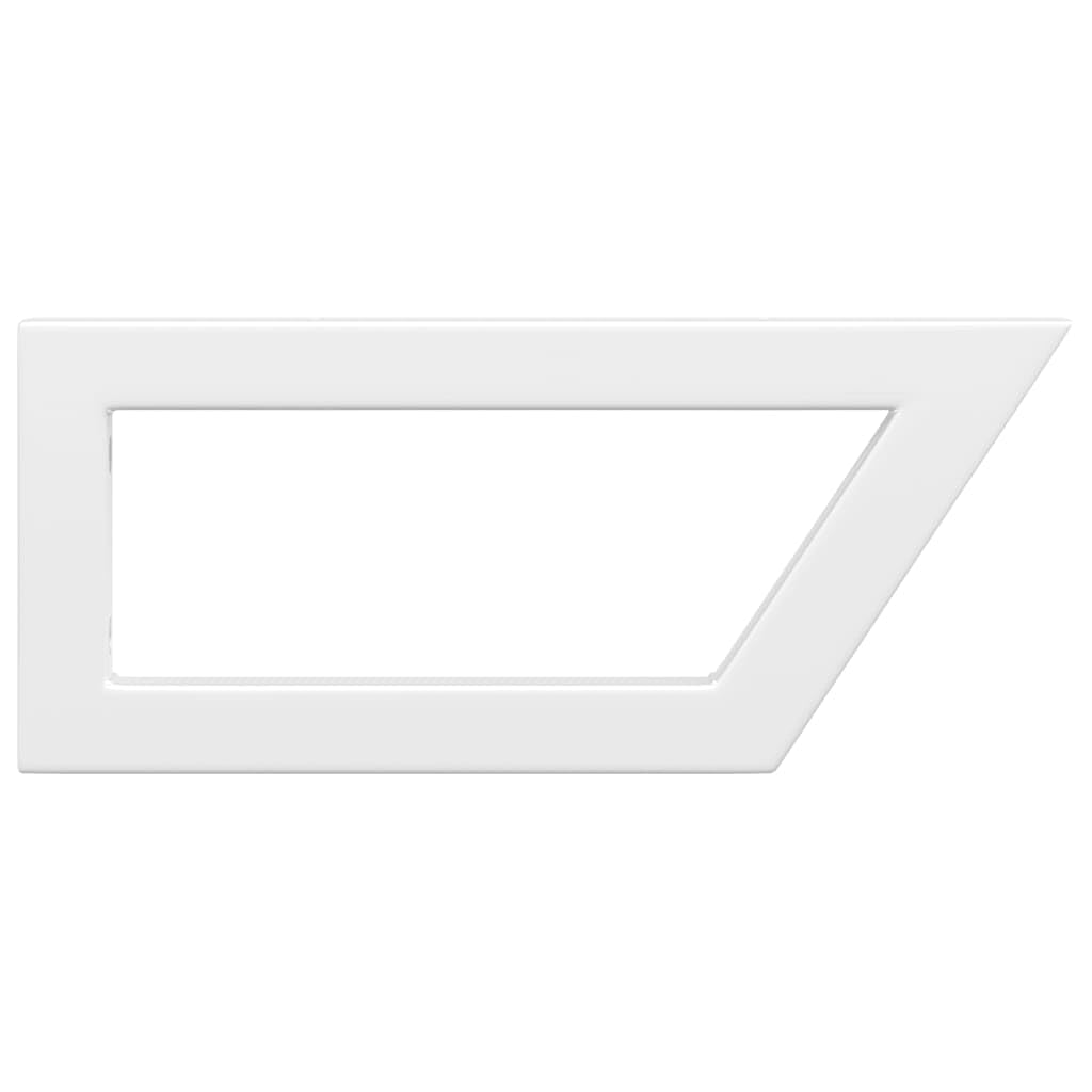 Supporti angolari per lavabo, 2 pezzi, bianco, trapezoidali, in acciaio, supporto per scaffale, tavola, piastra in legno, parete, pavimento, officina, garage, cantina, costruzione, mobili