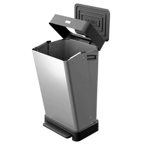 Caneca de basura rectangular 13 galones acero inox miniatura 6