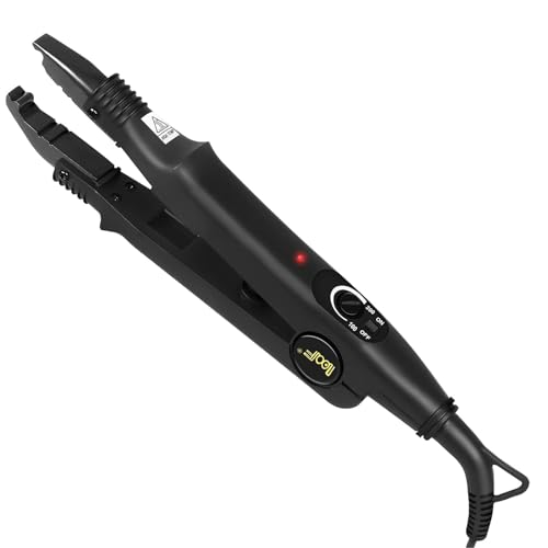 PAWACA Hair Extensions Tools?Professional k Tips Real Human Hair Fusion Hair Extensions Machine?Fast Heat-up Connector Wand Bonding Melting Tool Heat Iron for Salon Fashion Women