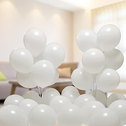 Image of 300 Pack White Balloons 12 Inch White Latex Balloons Bulk for Party Supplies and Decorations
