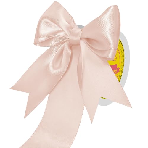 Image of Double Face Moon Stone Satin Ribbon 2 Inch x 25 Yards Polyester Ribbon for Gift Wrapping Easter Weddings Party Decorations Hair Bows Invitations