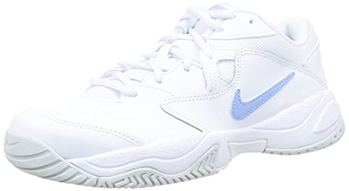 Nike Women's Court Lite 2 Tennis Shoe (White/Aluminum-Pure Platinum, 8.5)