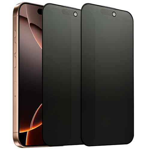 SOOPUR 2 Pack Compatible with iPhone 16 Pro Max Matte Privacy Screen Protector Anti-spy Anti-glare Eye Protection Tempered Glass Film 6.9 Inches Smooth & Sensitive Touch