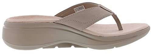 Skechers Women's Go Walk Arch Fit- Five Stars Sandals, Taupe, 11 M