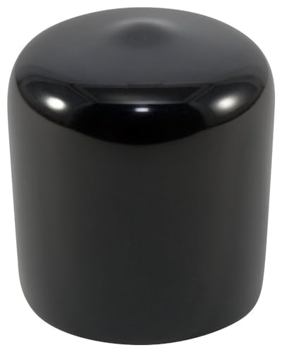 Caplugs VC1062-16 VC Series – Round Vinyl Cap, 48 Pack, Black Plastic, 1.062