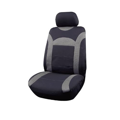 Enerfero Funda para Asiento de Coche, Fundas de Asiento universales para Asiento de Coche 1, Tejido de poliéster(Gris-Una Pieza)